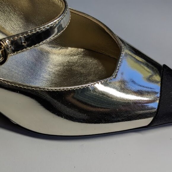 Chanel Light Gold Leather Heels (36.5) - Picture 10 of 12